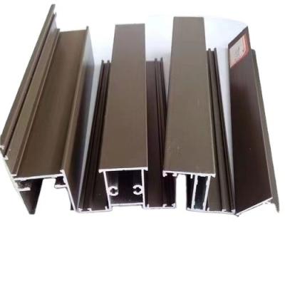 China Min 0.3mm Wall Thickness Bronze Aluminium Profile for Doors and Windows Cutting Service for sale