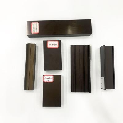 China Anhui Shengxin Custom Anodized Bronze Powder Coating Black Aluminum Door Window Profile for sale