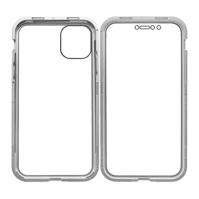 China 2020 Newest Protector Cover Magnetic Adsorption Mobile Phone Accessories Case Transparent Tempered Glass Cover For Iphone 11 pro max for sale