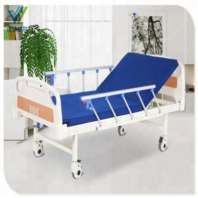 China Backrest One Function Medical Manual Adjustable Bed for sale