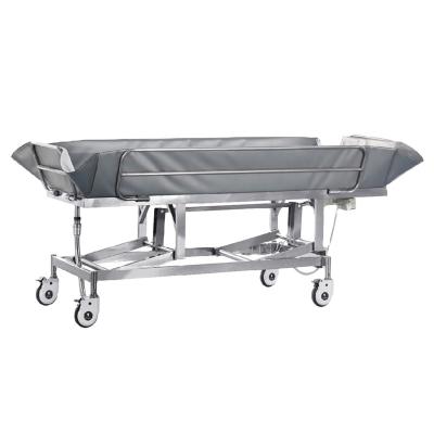 China Electric Adjustable Hospital S.S Bathing Bed , Stainless Steel Waist Bed For Bath for sale