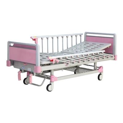 China Jiangsu factory direct sale multifunctional children's manual adjustable bed ABS metal hospital bed children's hospital children's bed for sale