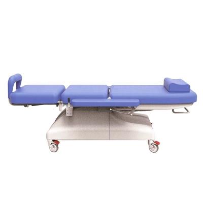 China Electric Dialysis Chair Control Blood Donation Hospital PVC Leather Cushion With Dining Table Medical Recliner for sale