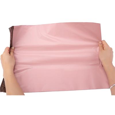 China Business& Beautiful Poly Factory Advertisement Custom Pink Plastic Messenger Bag Pack Shopping Shipping Bag For Garment Accessories Plastic Mailing Bags for sale