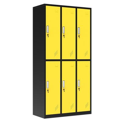 China Factory supply clothes locker 6 door main metal wardrobe storage /digital lockers for sale