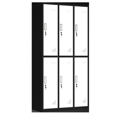 China Storage School Locker Multi-Door Steel 6 Door Wardrobe Cabinets Metal/Staff Moistureproof Locker/Master Locker for sale