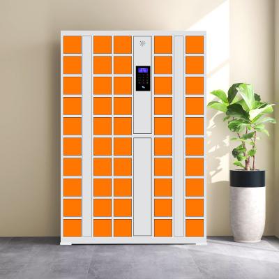 China 50 Mini Door Cell Phone Storage Moisture Proof Barcode Electronic Steel Lockers/Mobile Phone Locker for sale