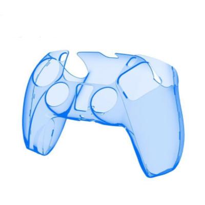 China Transparent Blue Enemy PS5 Plastic Game Accessories Hard Cover For PS5 Controller Joystick Protect Shell for sale