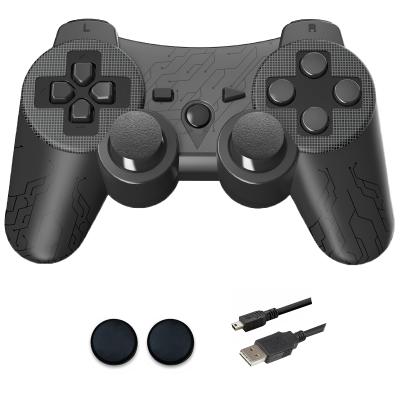 China Newest VIBRATION MOTOR Design Black Ps3 Game Controller 2.4ghz Wireless Gamepad For Ps 3 Joystick Console for sale