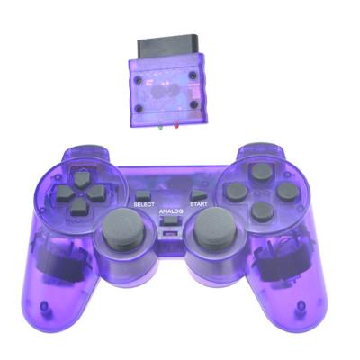 China Transparent VIBRATION MOTOR Color Vibration Control Gamepad For PS2 Gamepad 2.4G Wireless Game Controller for sale