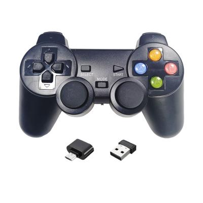 China With custom handbreak 2.4G wireless gamepad with dual shock for Android and PC game controller for sale