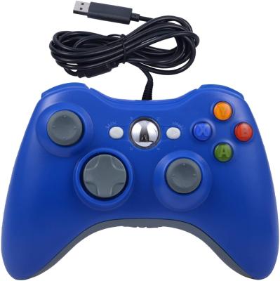 China VIBRATION Game MOTOR Wired Pad Controller For Xbox 360 PC USB Wired Gamepad Game Controller Blue Cable PC for sale