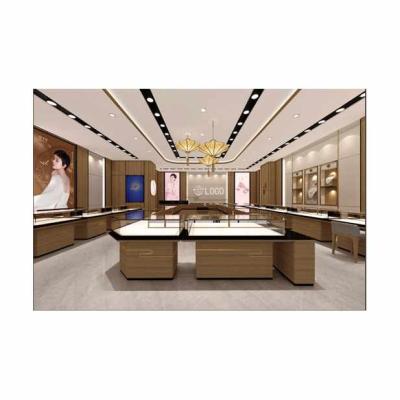 China Factory Custom Cabinets Jewelry Display Luxury Modern Style Glass Showcase For Jewelry Store Display Counters for sale