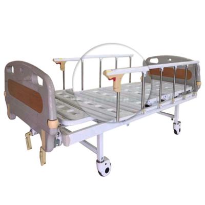 China Manual Easy Operate AG-BYS107 China Manufacturers Products New Designed 2 Cranks Manual Bed Hospital Bed Medical Patient Prices With Drainage Hook for sale