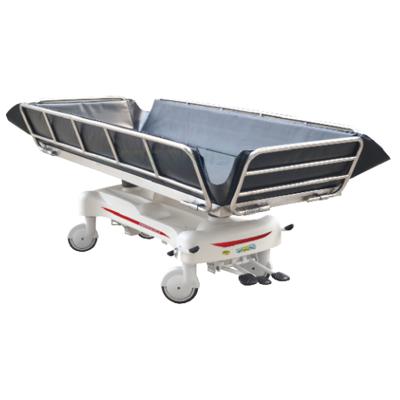 China AG-HS023 Available Hydraulic Adjustable Patient Transport Stretcher Body Hospital Bath Bed Stainless Steel Medical Stretcher For Sale for sale