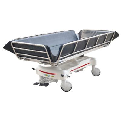 China Stainless Steel Available Hydraulic Countertop Control AG-HS023 Medical Emergency Room Stretchers With PU Material Bath Tank for sale