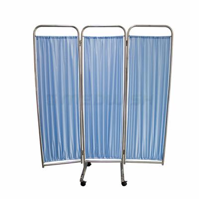 China AG-SC002 Modern Manufacturers Three Times Examination Bedside Hospital Waterproof Folding Medical Patient Partition Screen for sale