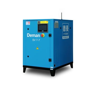 China Factory 7kW 7.5kW 15hp 7bar 6bar 8bar Inovance Inverter Italy TMC Air End PM VSD Screw Air Compressors for sale