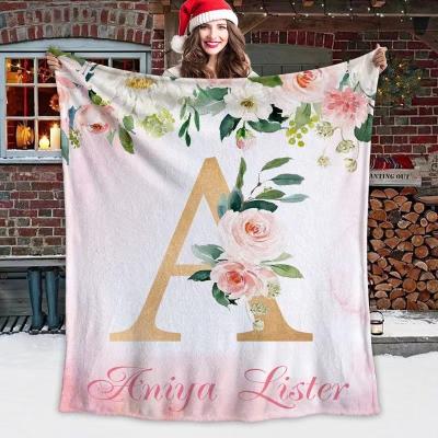 China Amazon Hot Sale Air Conditioning Mom Throw Flannel Letter Blanket Wearable To My Family Or Friends Customized Customize Blanket for sale