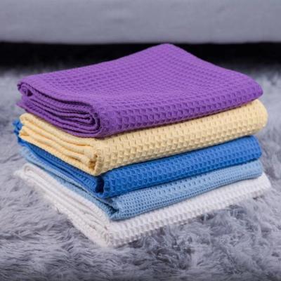 China 202 summer midday break cotton waffle thin border anti-static blanket baby outdoor belly riding blanket in stock for sale