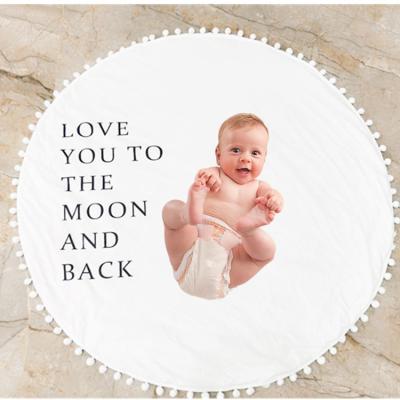 China Anti-Apnea Baby Flannel Crawling Blanket Can Be Formulated Outdoor And Indoor Circular Blanket for sale