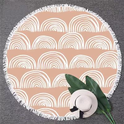 China Soft Absorbent Digital Printing Round Shaped Beach Towel [Foreign Trade Selection QUICK DRY Microfiber] for sale