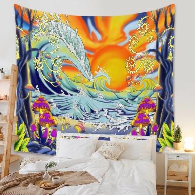 China Wholesale Custom Indian Gypsy Simple Mandala Boho Hippie Polyester Digital Printed Wall Hanging Tapestry For Bedroom Decor for sale