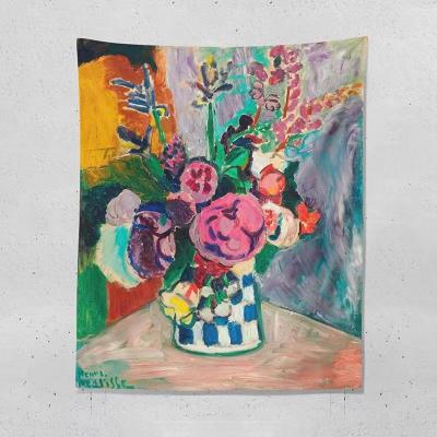 China Plain Matisse Classical Still Life Art Wall Cloth Painting Cloth Bedroom Dormitory Decoration Cloth Room Hanging Tapestry for sale