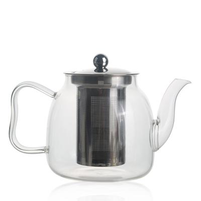 China Manufacturer direct sale teapot stainless steel flower teapot viable glass permeable filter for sale