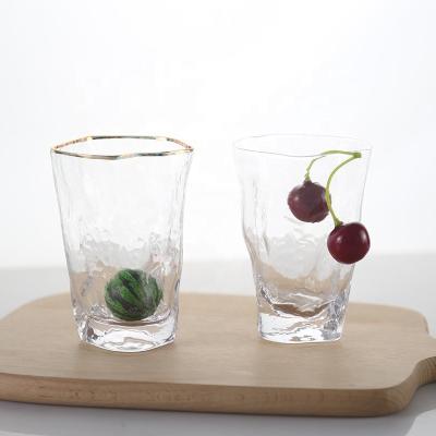 China Modern Wholesale Clear Reusable Crystal Glass Tumbler Cup Household Drinking Glass Water Cup for sale