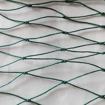 China Green Fish Net High Quality Durable PE 18 Ply Anti Bird Net for sale