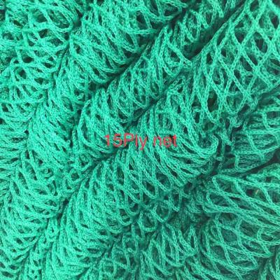 China Fish Net Green High Quality Durable PE 15 Ply Fish Netting For Growing Fish for sale