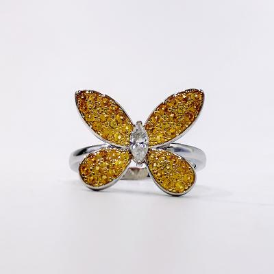 China 2021 New CLASSIC Butterfly Series S925 Jewelry Sterling Silver Ring Can Match With Diamond Ring for sale