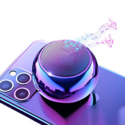 China Wireless Charger for Mobile Phone M3 Colorful Wireless Speakers 3D Mini Electroplating Round Steel Cannon Blue tooth Speaker Radio Support U Disk Subwoofer for sale