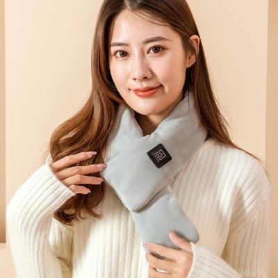 China Silk Winter Keep Warm Knead Rechargeable Neck Warmer Fever Women Designer USB Heating Portable Electric Scarf With Massage for sale