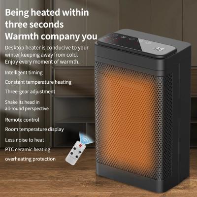 China 2022 Newest Portable Desktop Mini PTC Heater Household Heaters Hotel Remote Control Quiet Silent Warmer Machine Electric Fast Heat Radiator for sale