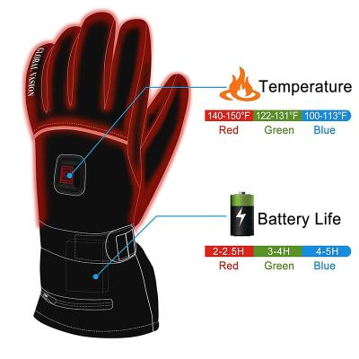 China 2022 New Custom Men's Winter Outdoor Sports Waterproof Battery Heating Rechargeable Electric Heated Gloves for sale