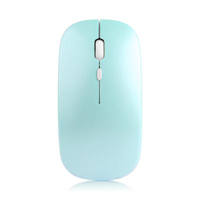 China 2.4Ghz Ultra-Thin LOGO LED Rechargeable Battery Mute Gaming Mouse Optical Colorful Light Computer Gaming Mouse Wireless Mouse for sale