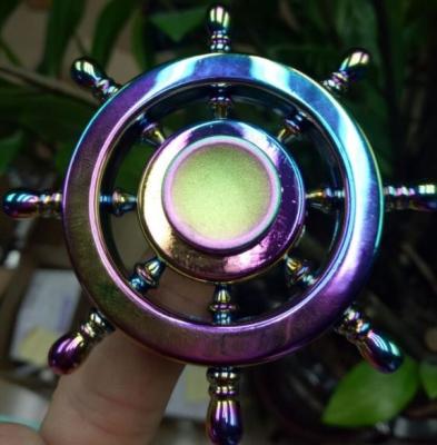 China EDC New Aluminum rudder fidget hand spinner, decompression fidget spinner toys factory price for sale