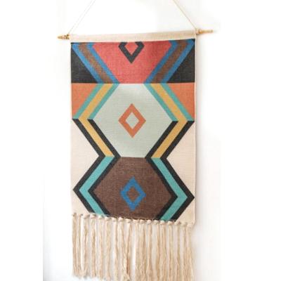 China Minimalist colorful colorful tassel tapestries, Moroccan tufted style, can be customized in a variety of patterns for sale