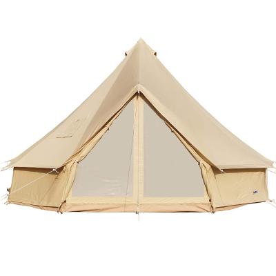 China Extended type large outdoor white tent super glamping, spacious, family camping, hiking, parties, waterproof, sun protection and portable for sale