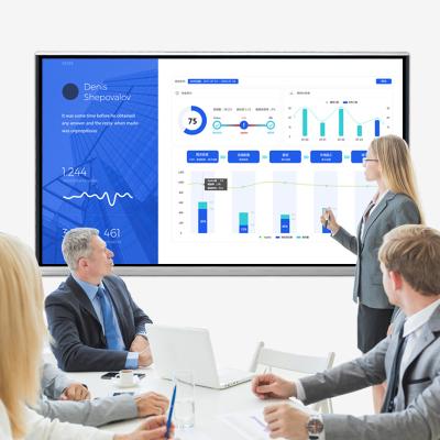 China Conference All In One 4K Resolution Interactive Flat Panel Meeting Whiteboard Digital Smart Board for sale