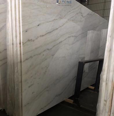 China Traditional FOSHAN NEW  Carrara  white real  marble cut to tiles for flooring for sale