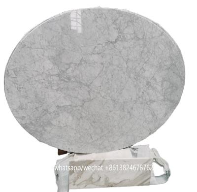 China Modern natural marble carrara white panda white table tops and cheap quartz tops for customized countertops for sale