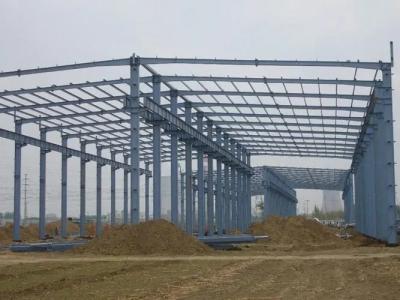 China Steel Storage Warehouse Sandwich Panel Structure Colored Building Pre-Engineered Designed Fast Assembling Workshop for sale