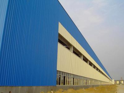 China Pre Manufactured Steel Structure Workshop / Long Span Heavy Industrial Steel Buildings for sale