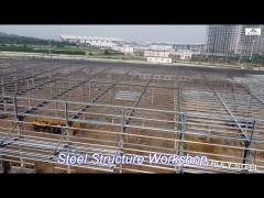 modern steel structure factory building with mezzanine metal workshop construction