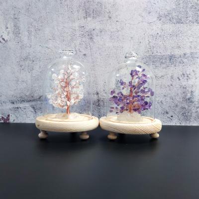 China Europe Best Selling Home Decor Gift Crystal Amethyst Tree Wire Wrapped Chakra Tree With LED for sale