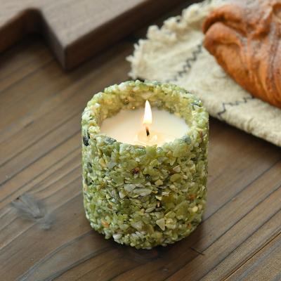 China Decor Luxurious Crystal Candle Gemstone Samples from Europe Crystal Scented Candles Handmade Fragrance Natur for sale