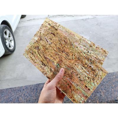 China Beautiful Shiny Europe Paua Shell Laminates Sheets Abalone Shell Paper for sale